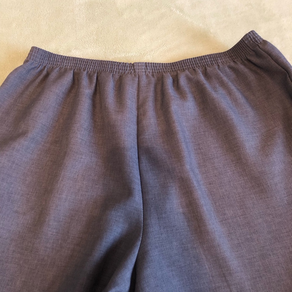 Alfred Dunner pants gray elastic waistband dress trousers straight leg Plus 18 - Picture 4 of 8